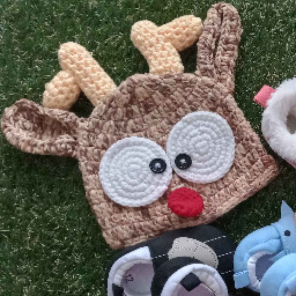 Baby Rudolph the Red Nose Reindeer Costune Hats
